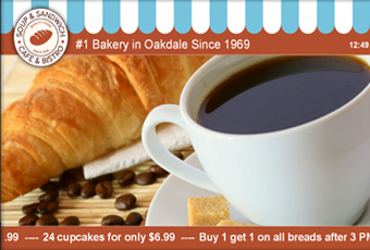 Digital Signage Templates Bakery and Cafe